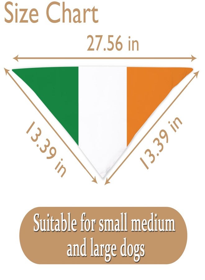JXGZSO 1 Piece Ireland Flag Triangle Dog Bandana Irish Theme Dog Gift Irish Merchandise (Ireland Flag Dog) - Image 3